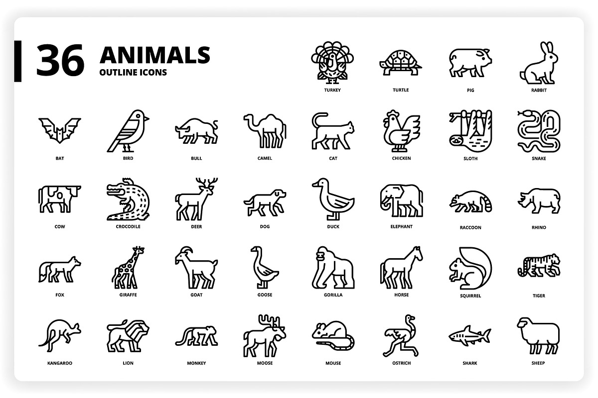 3,600 Icons x3 Styles, an Outline Icon by monkik (Photo 19 of 299)