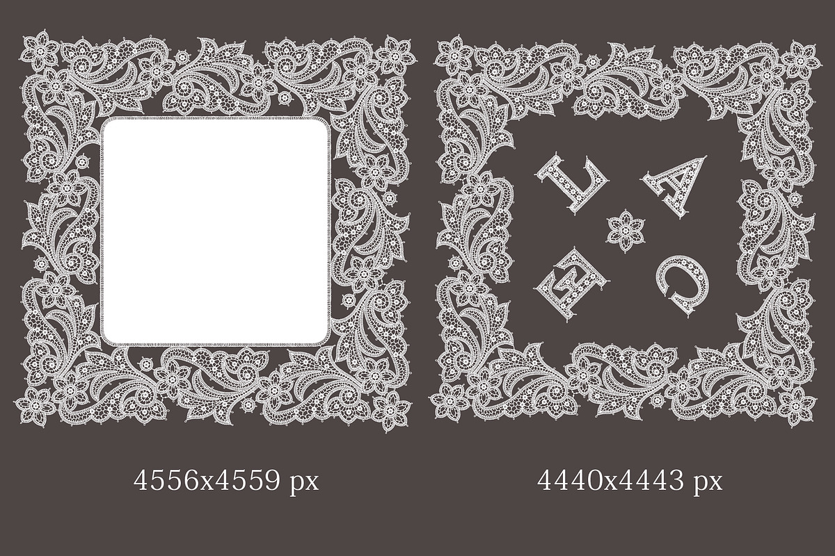 Wedding frames and alphabet., a Pattern Graphic by Ajuga (Photo 6 of 9)