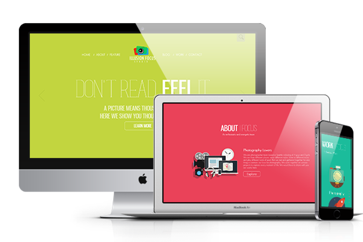 Focus - Flat Art Portfolio Template, a Websites & App Template by JoomlaUX (Photo 1 of 2)