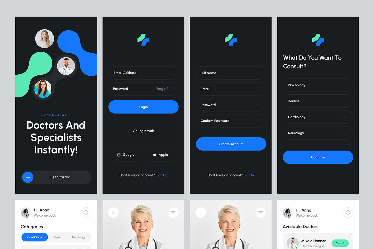 Doctor Appointment App UI, an App Template by Brickclay (Photo 5 of 6)