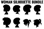 Woman Profile Silhouette Set, an Illustration by jahid234 (Thumbnail 1 of 9)