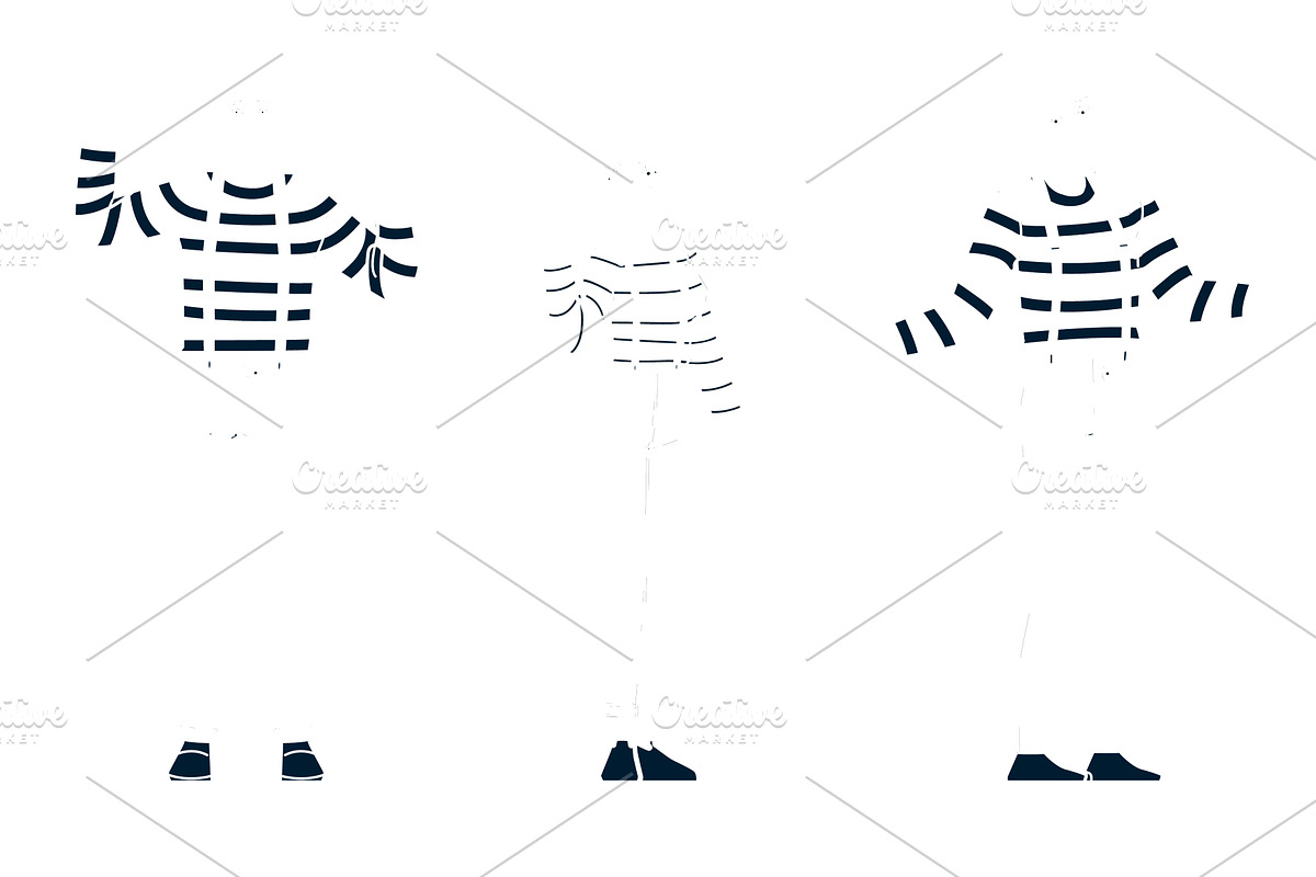 art mime vector, a Person Illustration by pikepicture