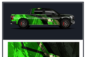 Dynamic Racing Car Wrap Design, a Seasonal Illustration by CarWrap design