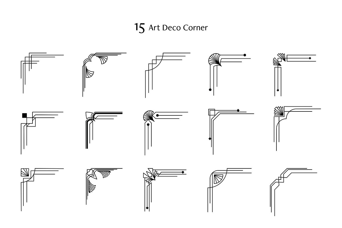 Art Deco Patterns Collection, a Pattern Graphic by DesignerCandies (Photo 19 of 21)