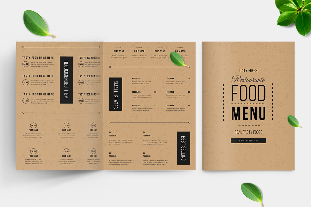 Food Menu Layout
