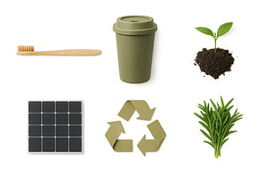 Eco icon sets featuring sustainable, an Illustration by Dvoevnore photos