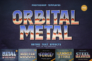 Retro Sci-Fi Metal Text Effects