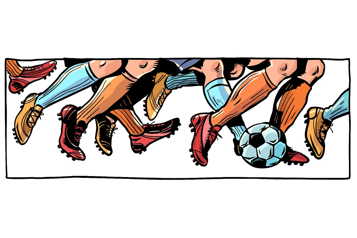 Feet playing football. International, a Sport Illustration by rogistok (Photo 1 of 3)