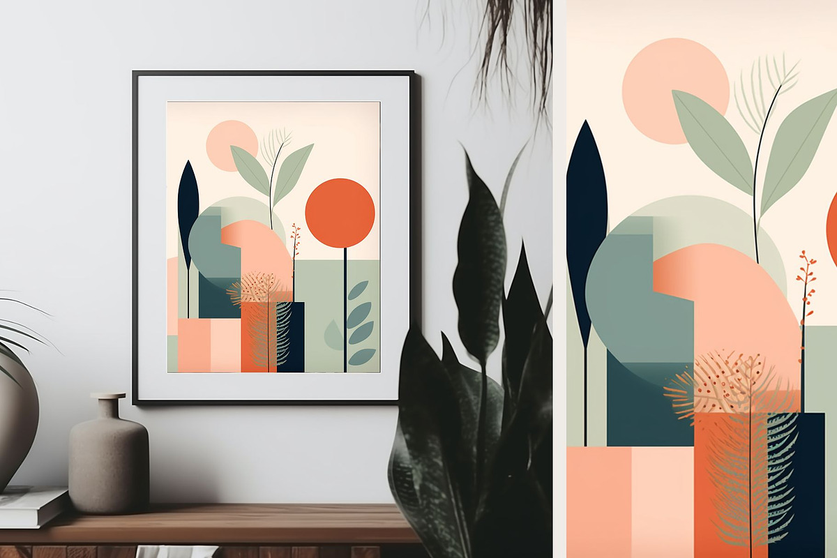 12 light green beige boho art print, a Decorative Illustration by ARTOZEN DIGITAL (Photo 2 of 13)