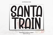 Santa Train | Script Font, a Script Font by Scratchones (Thumbnail 1 of 8)