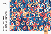Hexa | Colorful Vector Backgrounds, a Pattern Graphic by dvtchk (Thumbnail 3 of 10)