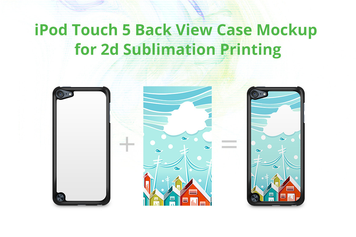 Ipod Touch 5 2D Case Mockup by Vecras  Creative Market