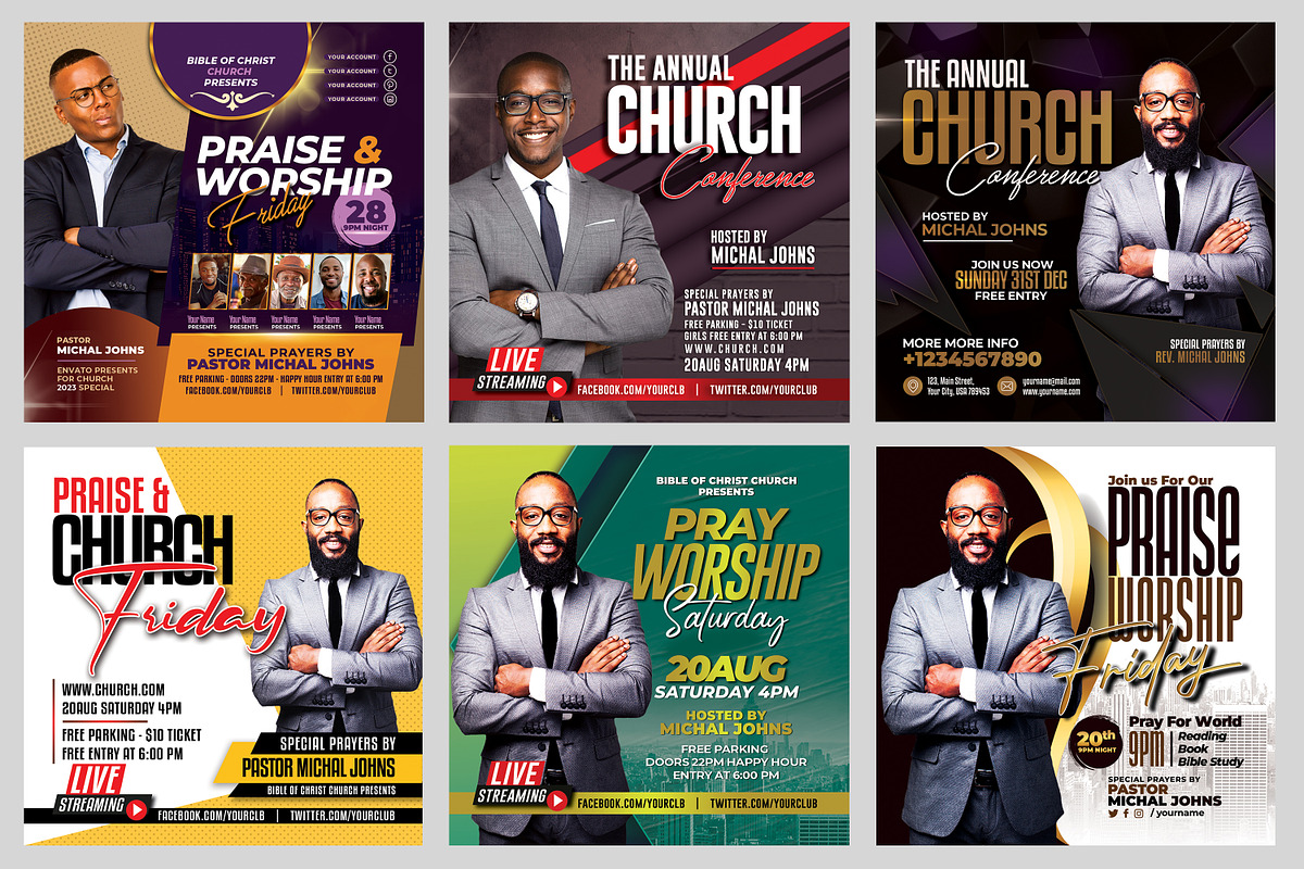 New-200 Church Flyers Bundle, a Flyer Template by AfzaalGraphics (Photo 34 of 41)