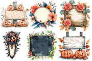 Halloween Floarl Signs Clipart, an Illustration by Designworld (Thumbnail 2 of 6)