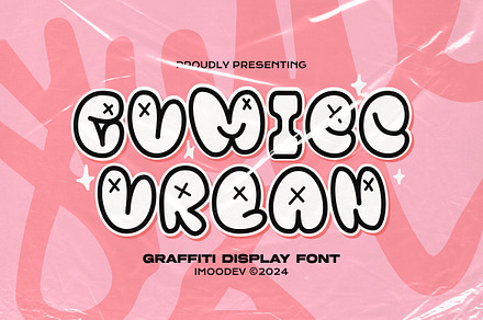 Gumiec Urban - Graffiti Bubble Font, a Slab Serif Font by Imoodev