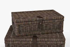 Wicker Basket 06 Walnut Brown