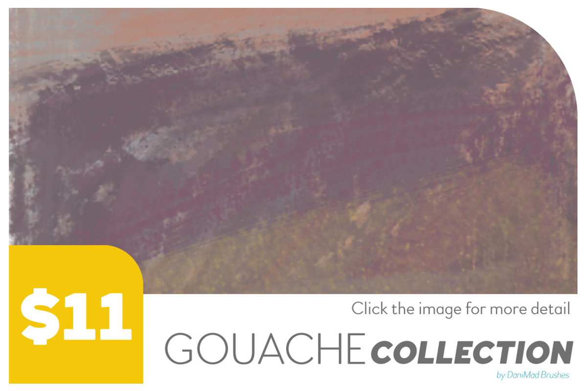 The Gouache Collection Brushes, a Brush Add-On by DaniMad Brushes (Photo 5 of 6)