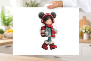Whimsical Christmas Girl Clipart, an Animal Illustration by SVGArt (Thumbnail 8 of 9)