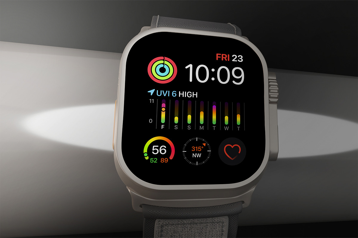 Apple Watch Ultra Mockup, a Wearable Device Mockup by Mockupnine (Photo 4 of 7)