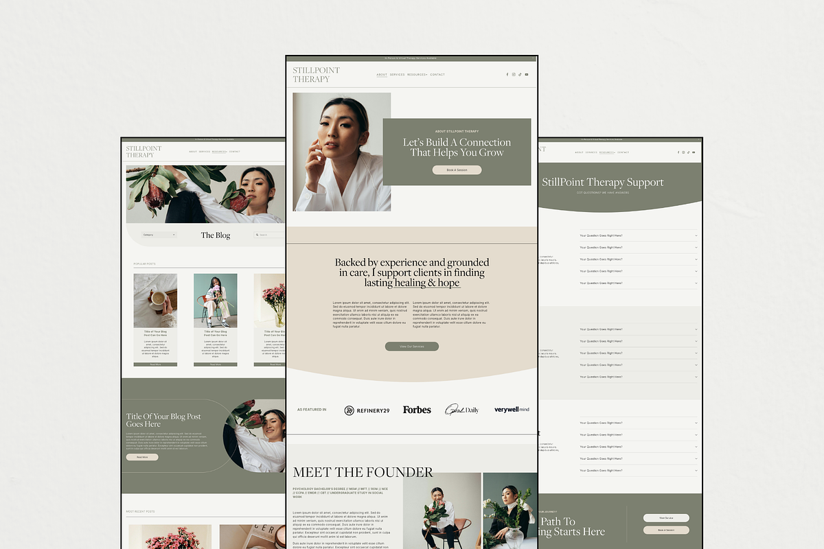 Squarespace Template for Therapists, a Squarespace Template by Breah Designs (Photo 3 of 10)