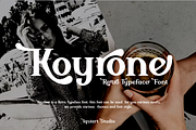 Koyrone - Retro Typeface Font, a Serif Font by Iqsiart Studio (Thumbnail 1 of 7)