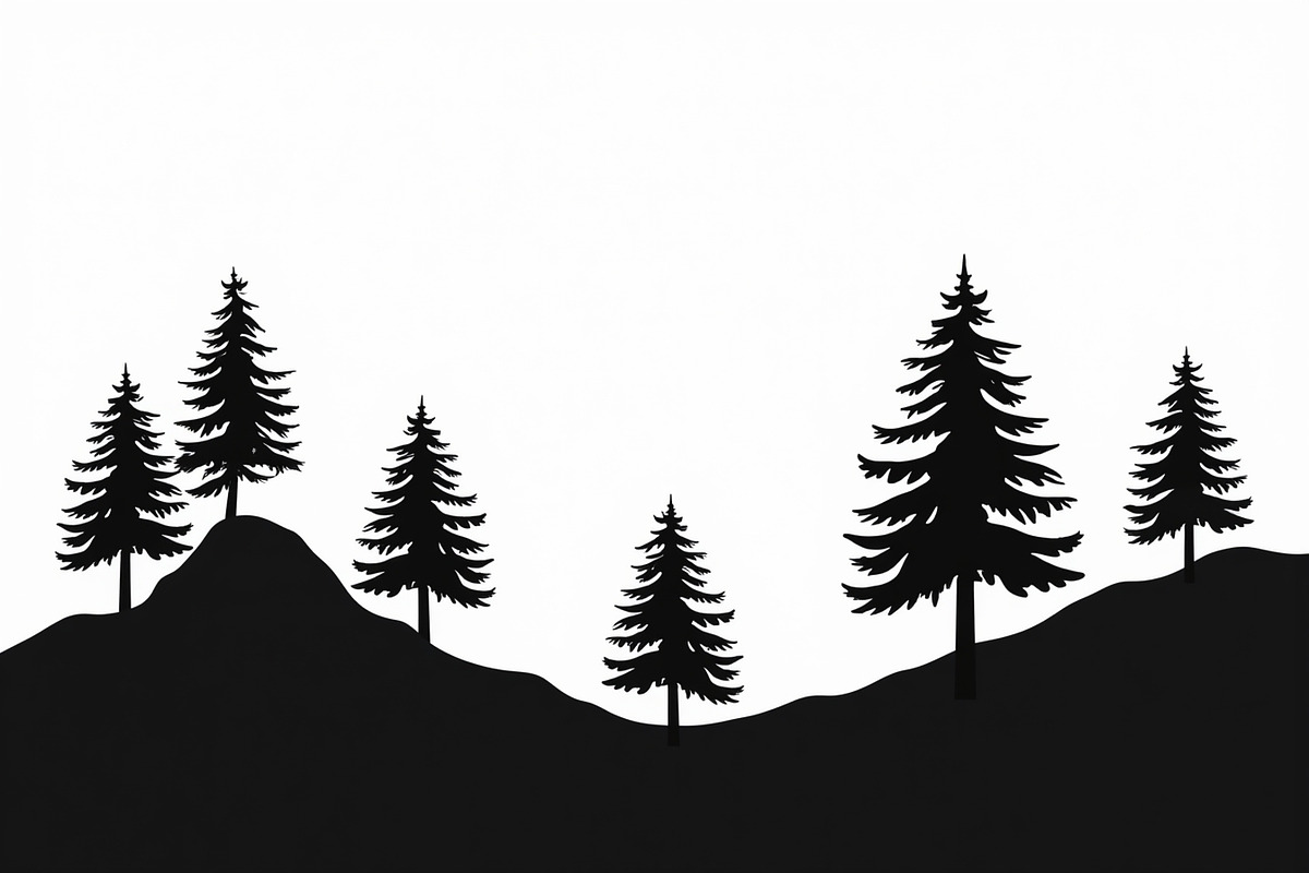 Pine Forest Silhouette Bundle, a Graphic by Creativeshirt (Photo 5 of 16)