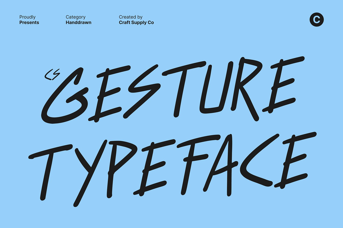 CS Gesture – Handwritten Font, a Handwritten Font by Craft Supply Co. (Photo 1 of 8)