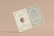 Brown Minimal Funeral Program, a Brochure Template by Neermana (Thumbnail 3 of 4)