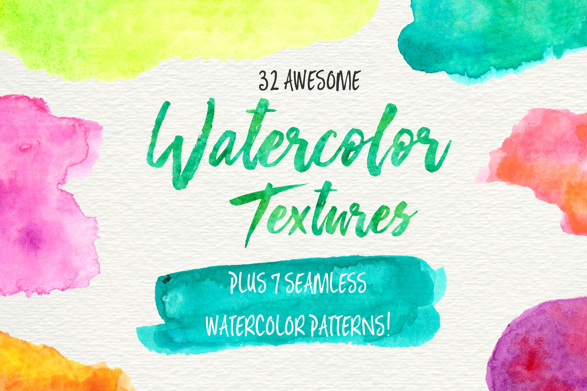 Watercolor Textures, a Texture Graphic by Bobo Design Co. (Photo 1 of 3)