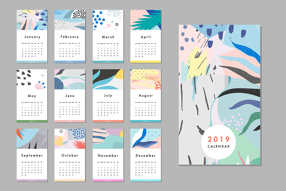 2019 calendars + planners, a Stationery Template by Lera Efremova (Photo 5 of 13)