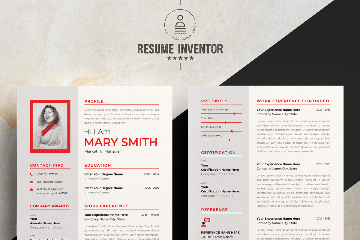 Two-Page Resume with Timeline Layout preview 2
