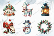 Nostalgic Christmas Clipart, a Graphic by designcity5 (Thumbnail 3 of 5)