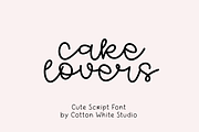 Cake Lovers Cute Font, a Script Font by Sofia Skoog (Thumbnail 1 of 11)