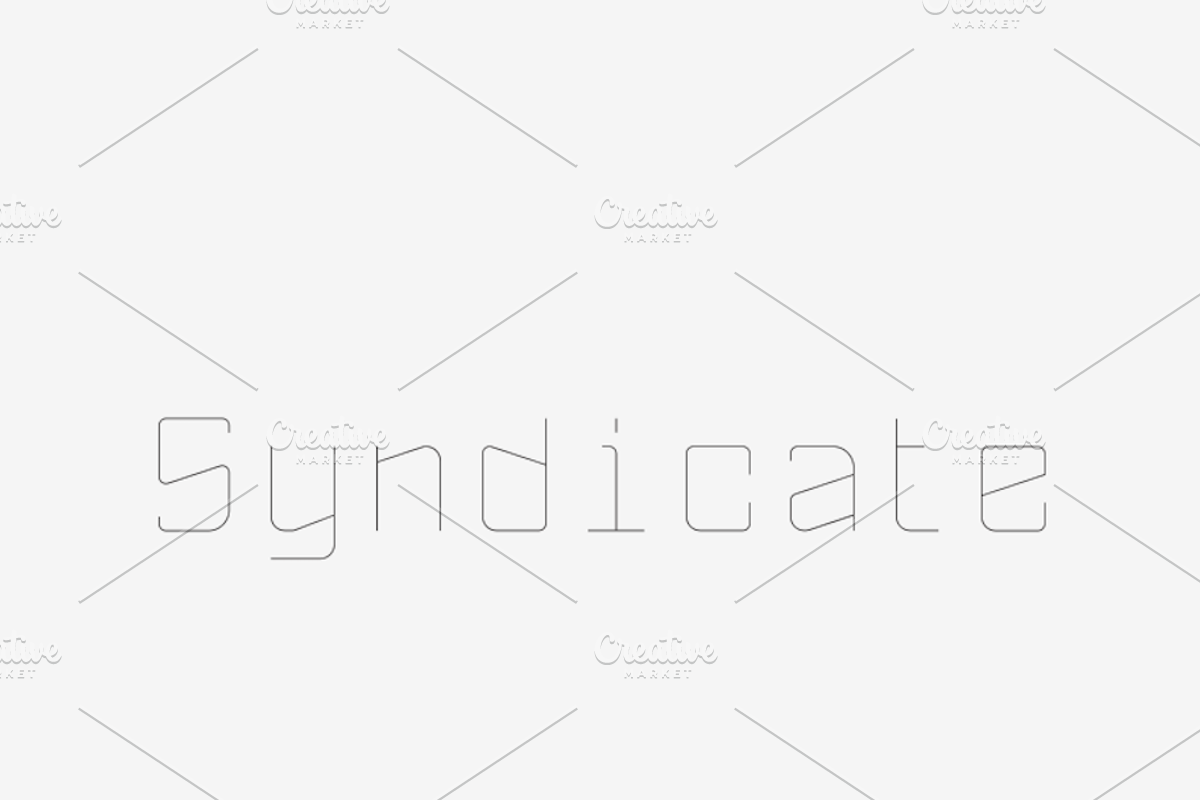 Syndicate - Laser, Craft Cutter Font