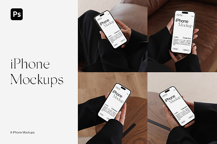 iPhone 15 Pro in Hands Mockups PSD, an iPhone Mockup by Feel This