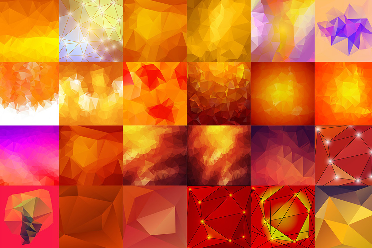 Over 60 Polygonal Background, a Pattern Graphic by Beerlogoff (Photo 3 of 4)