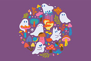 Ghosts in the Mushroom Woods, a Pattern Graphic by PenguinHouse (Thumbnail 11 of 11)