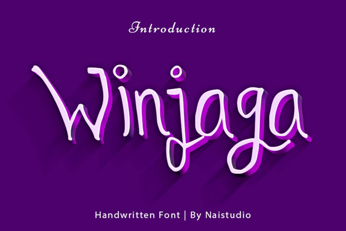 Winjaga - Elegant Latin Font, a Script Font by Naistudio (Photo 1 of 7)