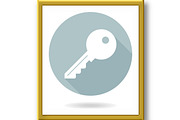 Key Flat Icon, an Outline Icon by FineArtStudio (Thumbnail 3 of 3)