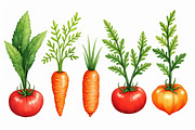 Watercolor Vegetable Clipart Bundle, a Graphic by Creativeshirt (Thumbnail 13 of 14)
