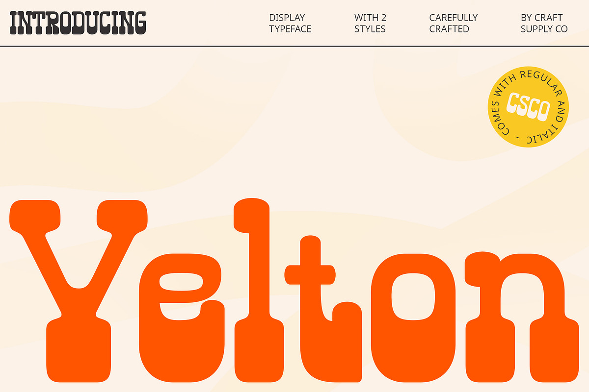Velton – Reverse Contrast Font, a Sans Serif Font by Craft Supply Co. (Photo 1 of 8)