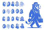 Lion Boss Silhouette Collection, an Object Graphic by nandinigraphics (Thumbnail 2 of 3)