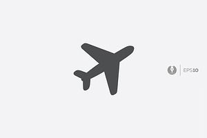 Abstract plane vector icon