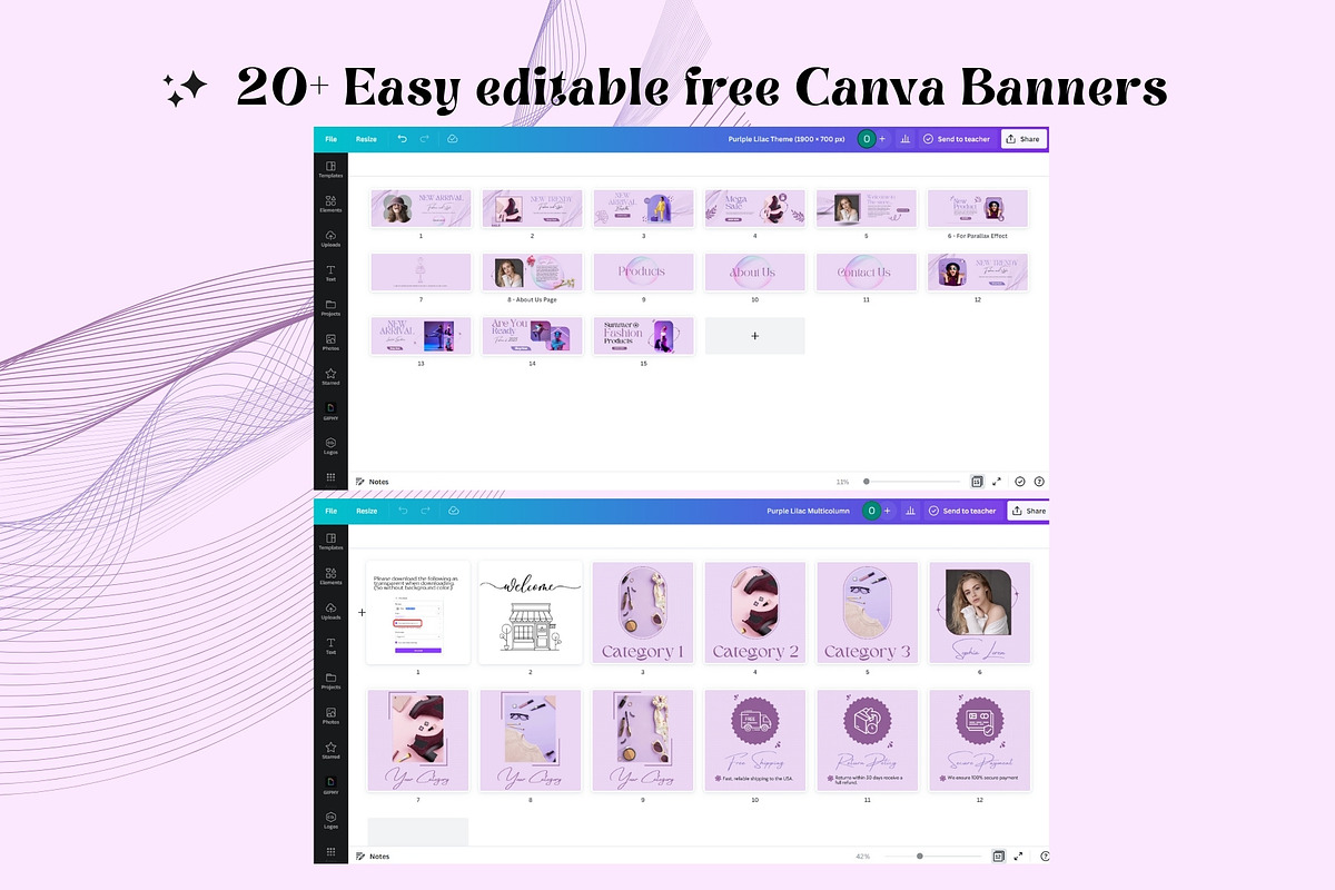 Pastel Lilac Gradient Shopify Theme, a Templates & Theme by DaisyStudio (Photo 4 of 10)