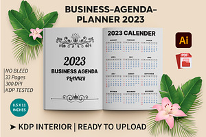 Editable Business Agenda Planner