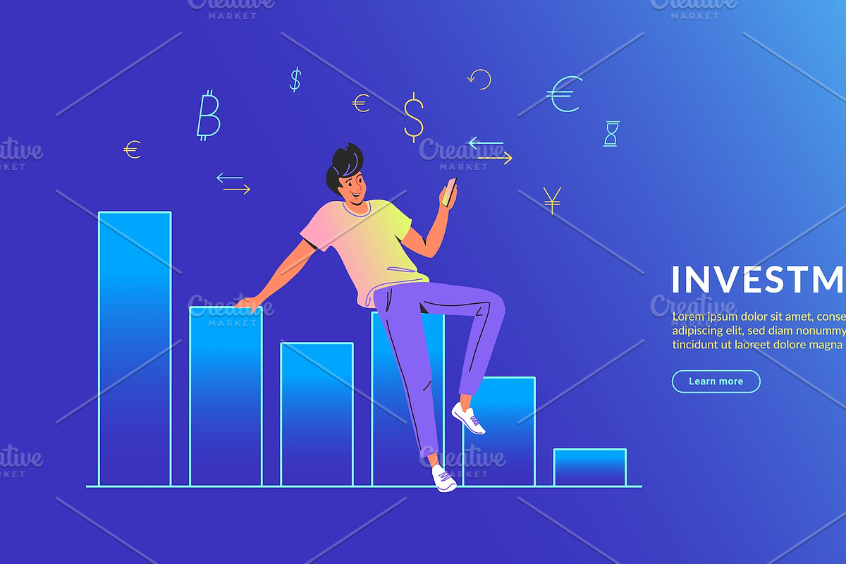 Mobile App for banking and investing, a Finance Illustration by Julia Tim (Photo 3 of 6)