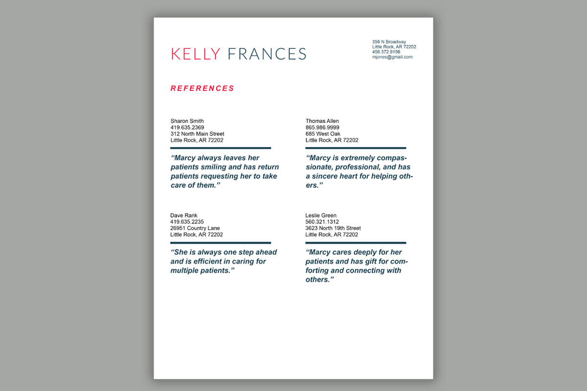 Nurse 4 Page Resume Template, a Resume Template by Scribbled Napkin Design (Photo 5 of 5)