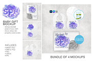 Baby Gift Set Mockup Bundle, a Merchandise Mockup by StyledProductMockups (Thumbnail 1 of 9)