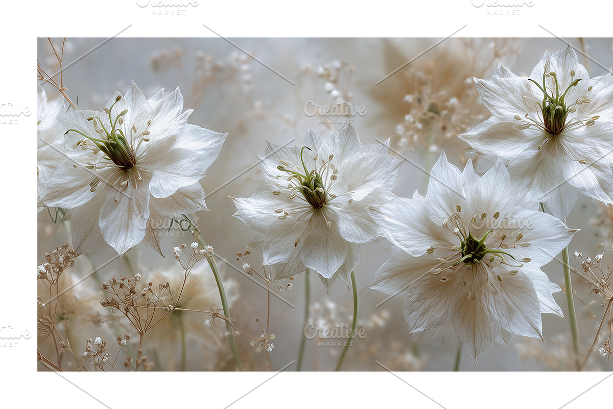Hihe Co. White Floral Art, a Texture Illustration by milatovar (Photo 16 of 20)