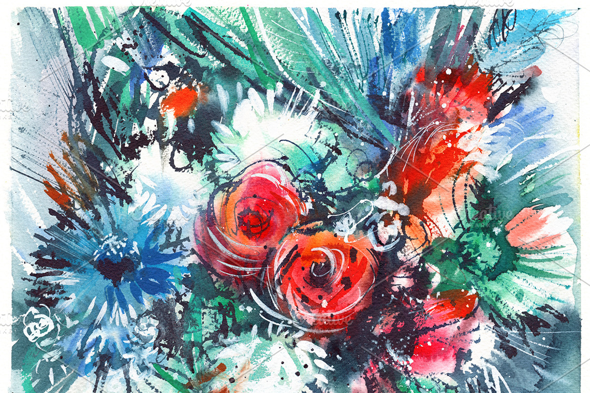12 paintings with flowers, a Decorative Illustration by coconut_forest (Photo 7 of 13)